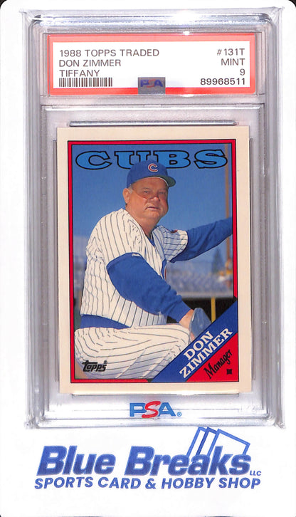 1988 Topps Traded - Don Zimmer - #131T - PSA 9 - Chicago Cubs - Tiffany - Baseball