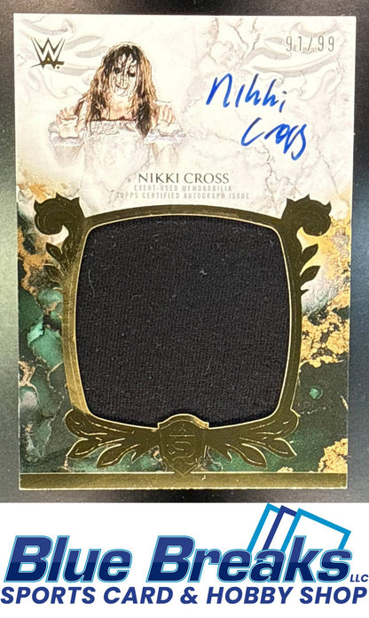 2025 Topps Royalty WWE Relic Auto Nikki Cross 91/99 #RYA-NCR