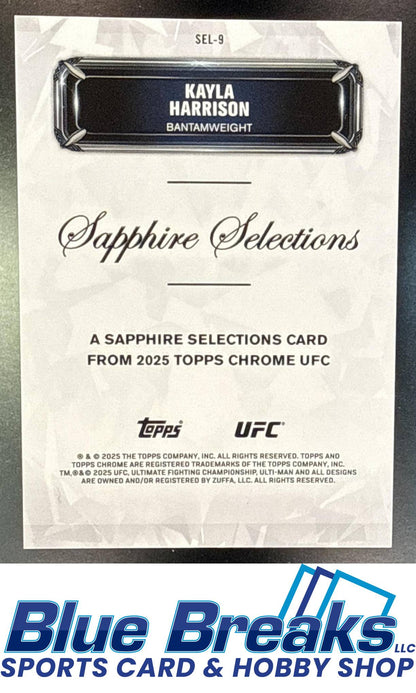 2025 Topps UFC Chrome Sapphire Selections Kayla Harrison #SEL-9a