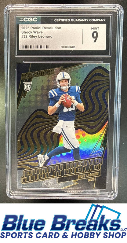 2025 Panini Revolution Shock Wave Riley Leonard RC #32 CGC 9 Indianapolis Colts