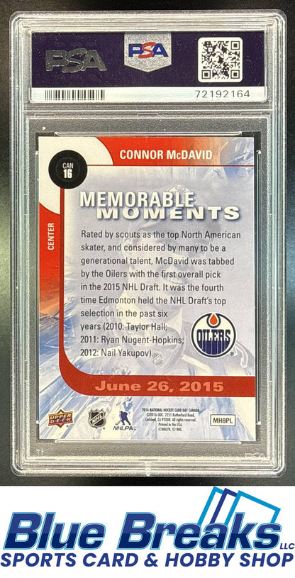 2016 Upper Deck National Hockey Card Day Canada Connor McDavid #CAN16 RC PSA 10 Edmonton Oilers