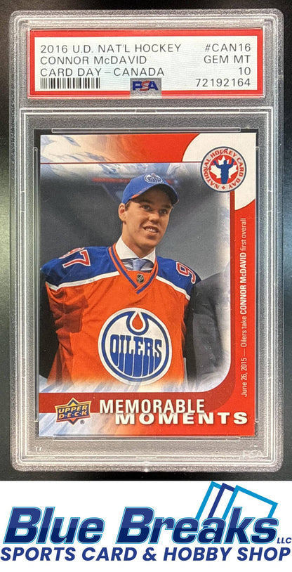 2016 Upper Deck National Hockey Card Day Canada Connor McDavid #CAN16 RC PSA 10 Edmonton Oilers
