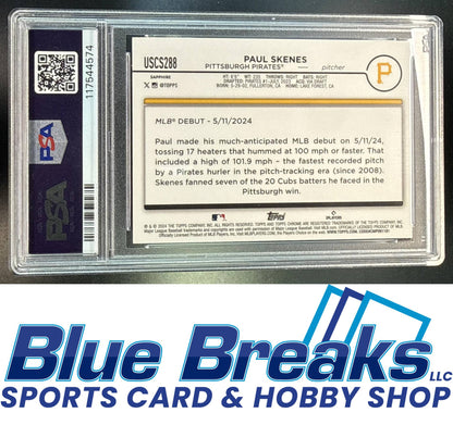 2024 Topps Chrome Update Sapphire Paul Skenes #USCS288 RC PSA 9 Pittsburgh Pirates