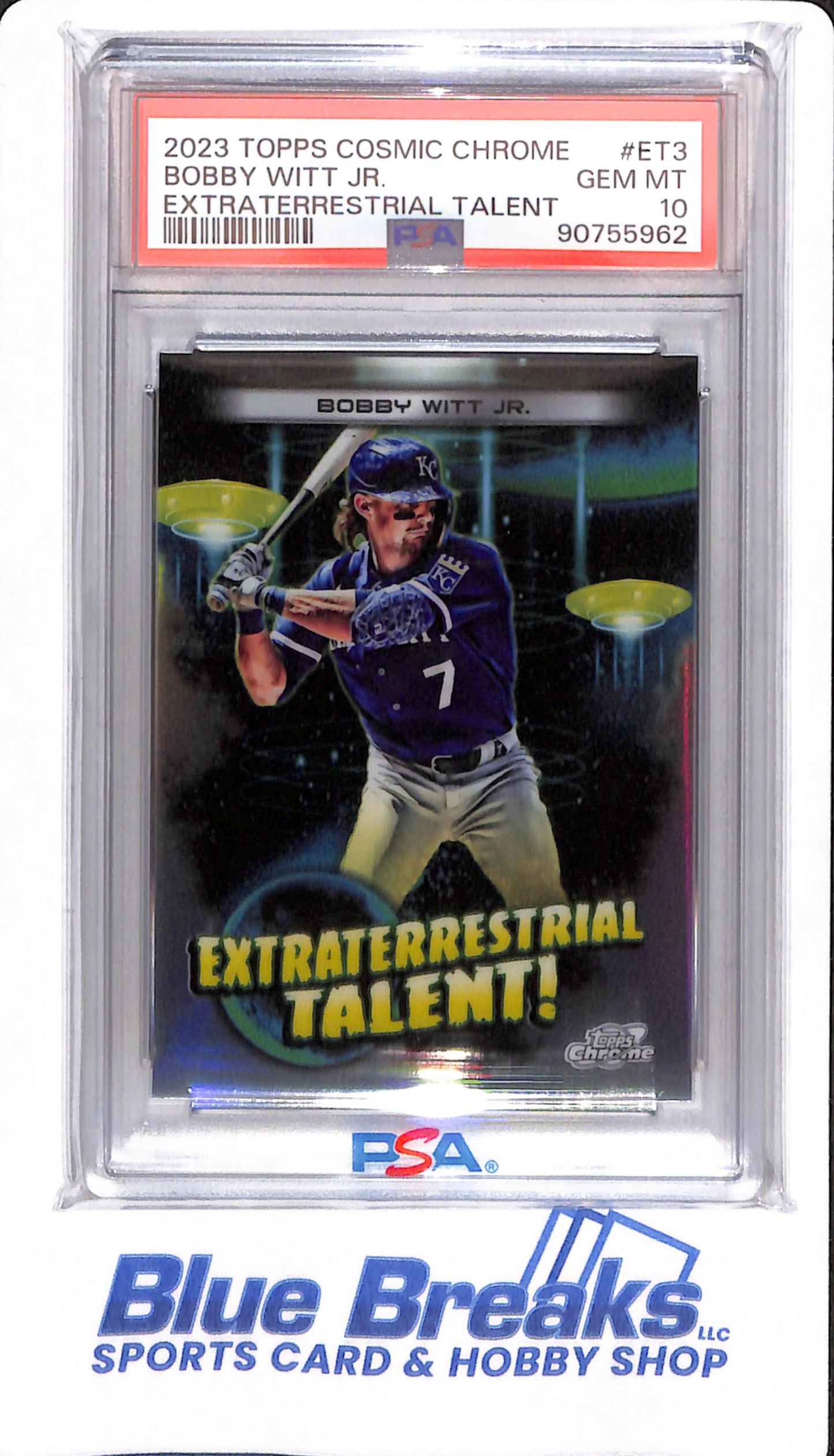 2023 Topps Cosmic Chrome - Bobby Witt Jr - # ET3 - Kansas City Royals - Baseball - PSA 10 - Extraterrestrial Talent