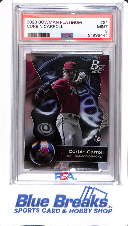 2023 Bowman Platinum - Corbin Carroll - #31 - PSA 9 - Arizona Diamondbacks - Baseball