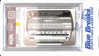 2023 Bowman Draft - Colson Montgomery - # BDC 191 - Chicago White Sox - Baseball - Chrome - Purple - PSA 10 - 200/250