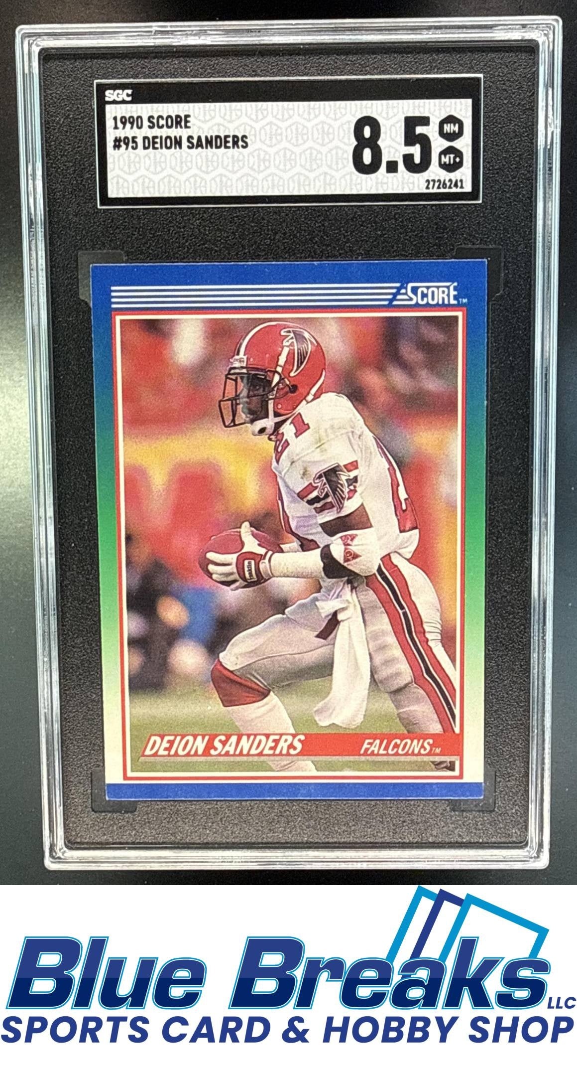 1990 Score Deion Sanders [RC] #95 SGC 8.5 Atlanta Falcons