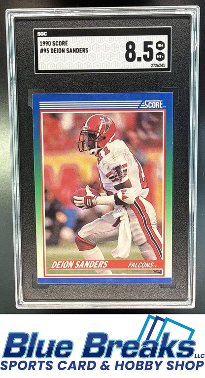 1990 Score Deion Sanders [RC] #95 SGC 8.5 Atlanta Falcons