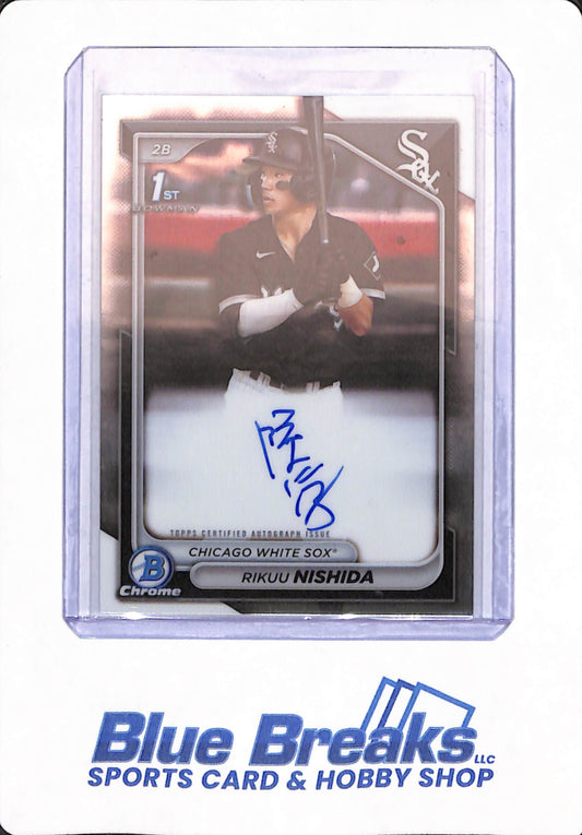 2024 Bowman Chrome - Rikuu Nishida - Baseball - Chicago White Sox - # CPA-RN - Autographed