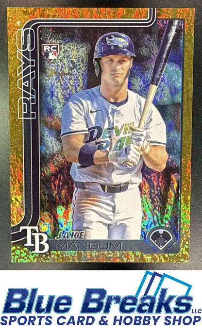 2025 Topps Update Gold Holo Foil Jake Mangum 14/50 #US306 RC Tampa Bay Rays