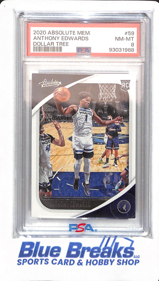 2020 Absolute Memorabilia - Anthony Edwards - # 59 - PSA 8 - Minnesota Timberwolves - Basketball - Dollar Tree