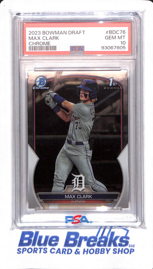 2023 Bowman Draft - Max Clark - # BDC76 - PSA 10 - Detroit Tigers - Baseball - Chrome