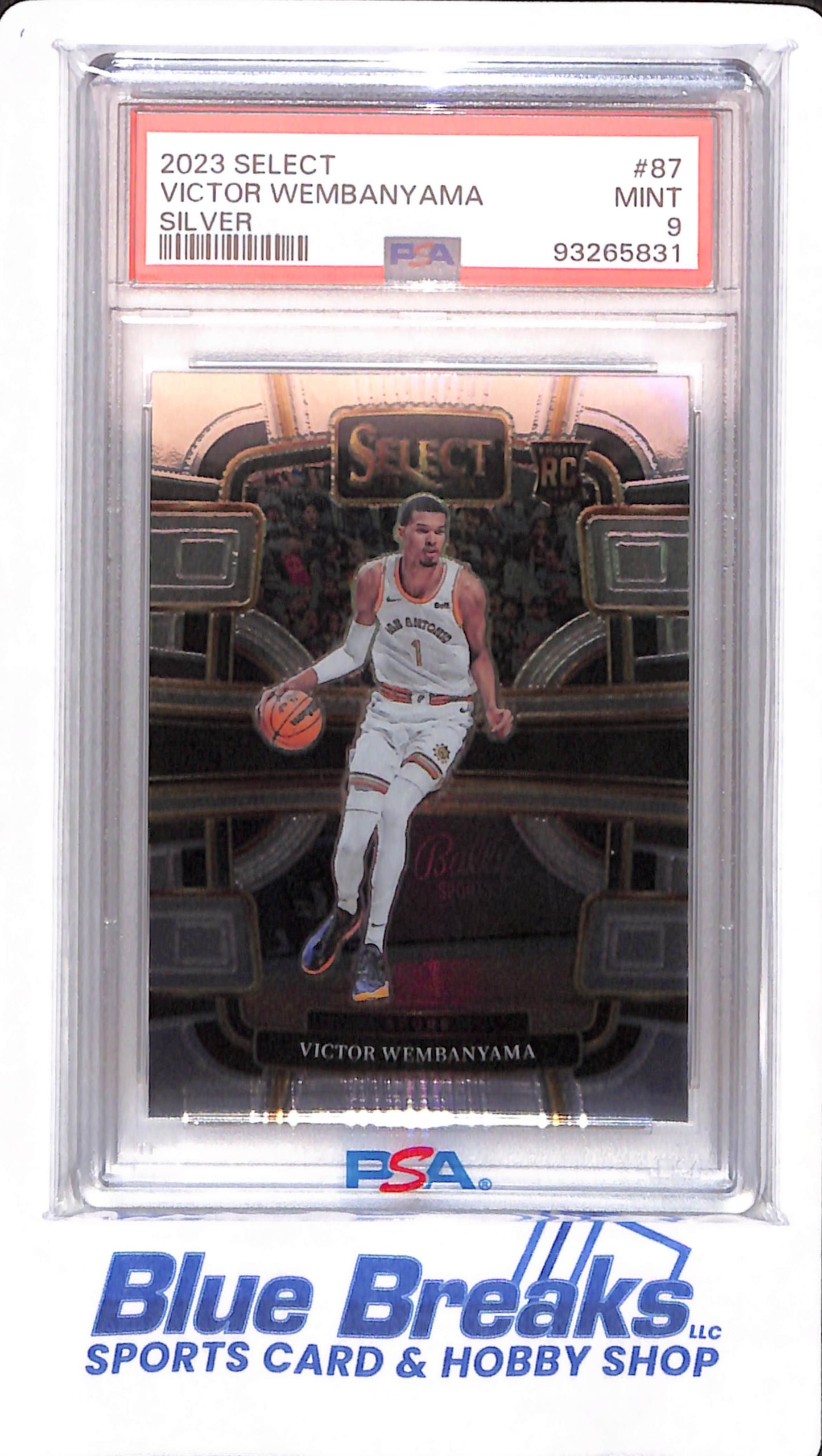 2023 Panini Select - Victor Wembanyama - # 87 - PSA 9 - Basketball - Silver - San Antonio Spurs