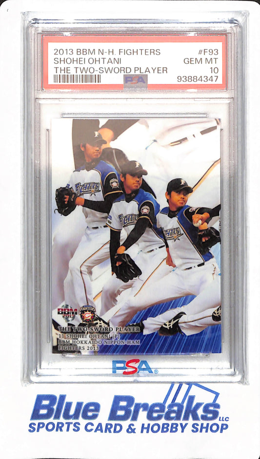 2013 BBM Nippon Ham Fighters - Shohei Ohtani - # F93 - PSA 10 - Baseball - Los Angeles Dodgers - Two Sword Player