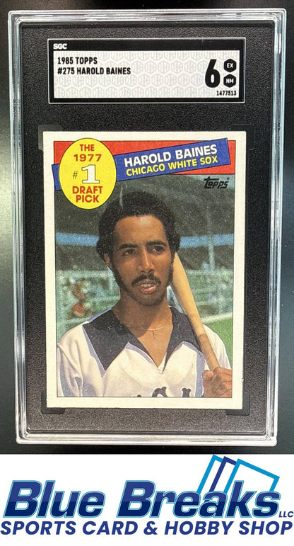 1985 Topps Harold Baines [RC] #275 RC Debut SGC 6 Chicago White Sox