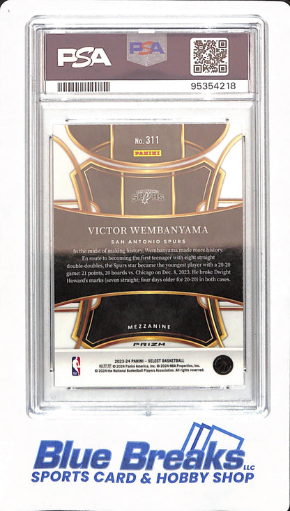 2023 Select - Victor Wembanyama - Basketball - #311 - San Antonio Spurs - Silver Prizm - PSA 10