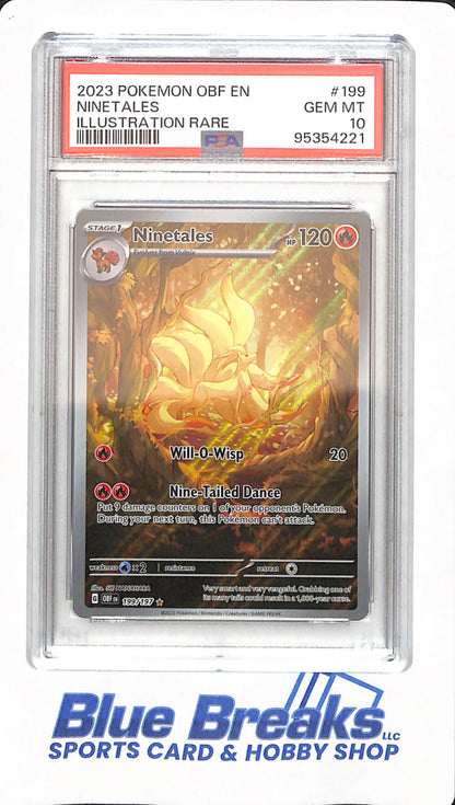 2023 Pokemon - OBF EN - Ninetales - Illustration Rare - #199 - PSA 10