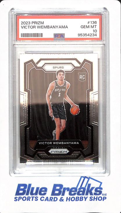 2023 Prizm - Victor Wembanyama - #136 - PSA 10 - Basketball - San Antonio Spurs