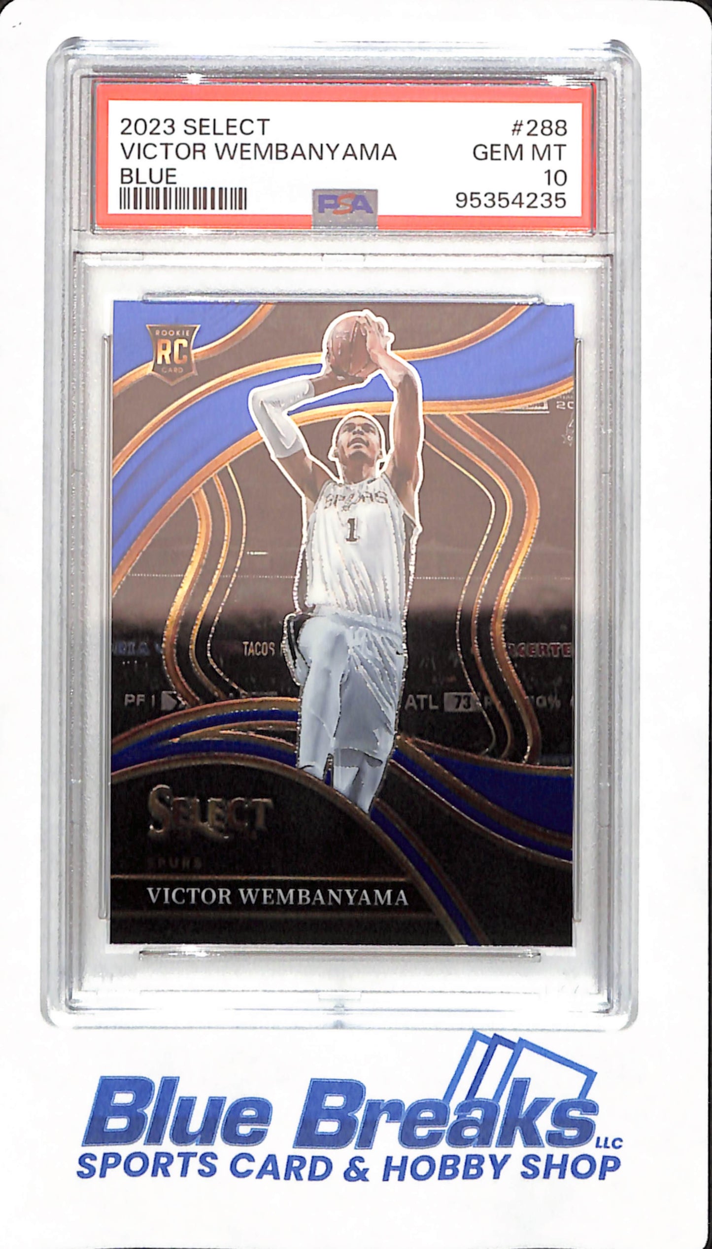 2023 Select - Victor Wembanyama - #288 - Blue - Basketball - San Antonio Spurs - PSA 10