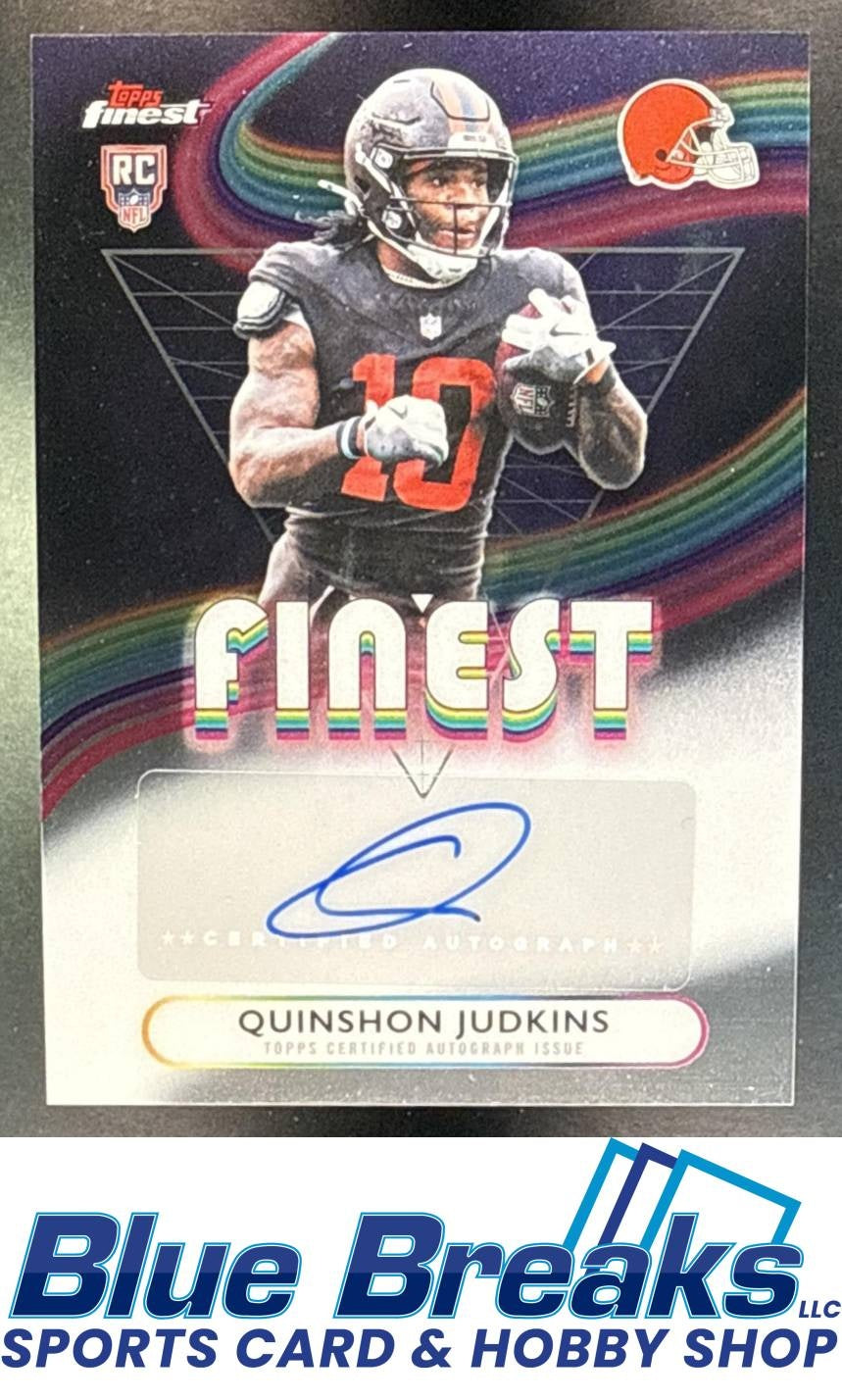 2025 Topps Finest RC Auto Quinshon Judkins #RFA-QJ Cleveland Browns