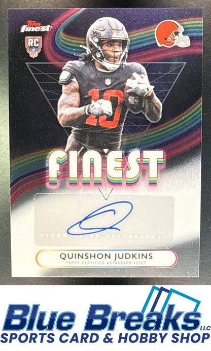 2025 Topps Finest RC Auto Quinshon Judkins #RFA-QJ Cleveland Browns