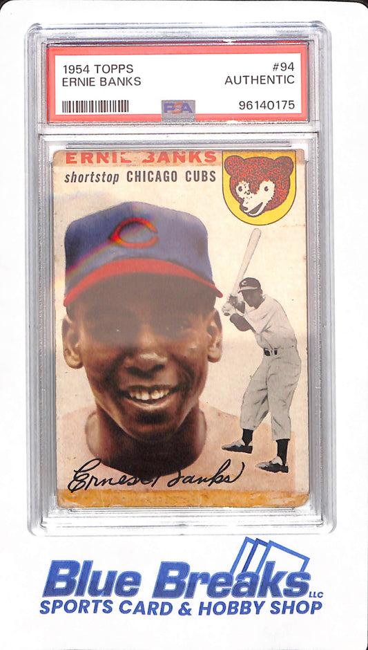 1954 Topps - Ernie Banks - # 94 - Baseball - Authentic - Chicago Cubs