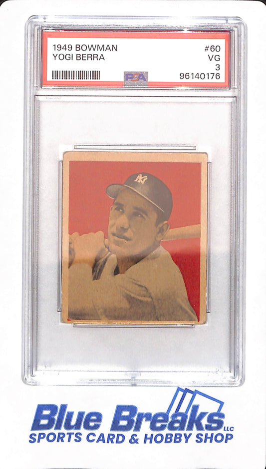 1949 Bowman - Yogi Berra - Baseball - New York Yankees - #60 - PSA 3