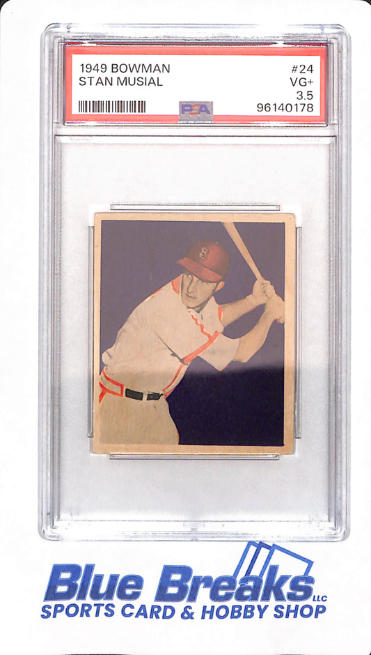 1949 Bowman - Stan Musial - St Louis Cardinals - Baseball - # 24 - PSA 3.5