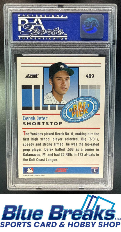 1993 Score - Derek Jeter [RC] #489 RC PSA 9 New York Yankees