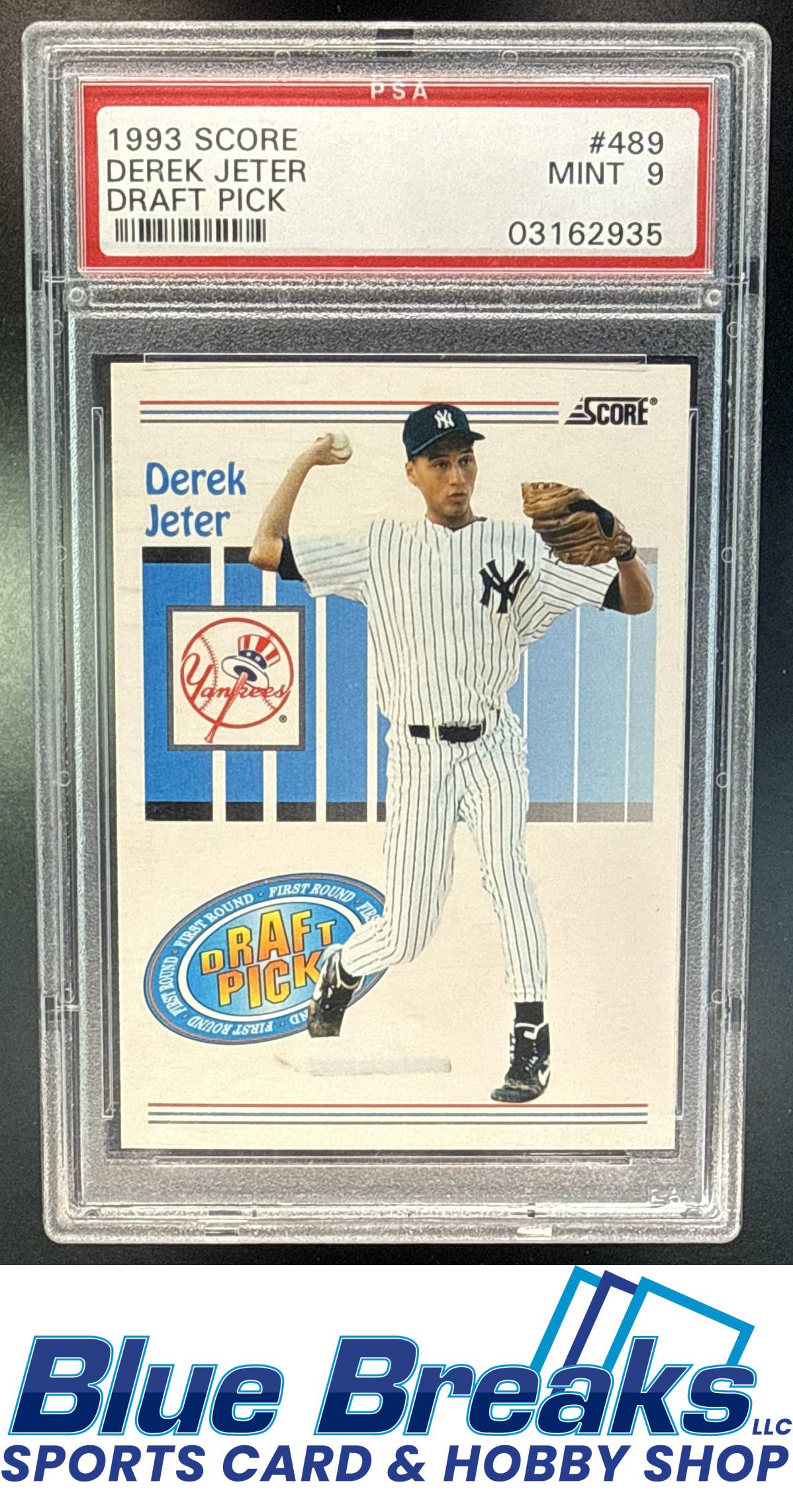 1993 Score - Derek Jeter [RC] #489 RC PSA 9 New York Yankees
