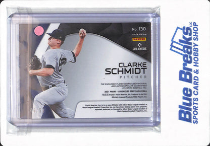 2021 Panini Chronicles - Clarke Schmidt - #130 - New York Yankees - Baseball - Spectra - Autographed - 04/99