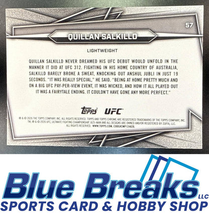 2026 Topps Chrome UFC Geometric Refractor Quillan Salkilld #57 RC