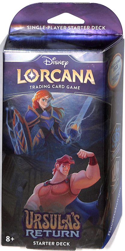 Disney Lorcana : Ursula's Return Starter Deck (Sapphire & Steel) - Sealed Wax