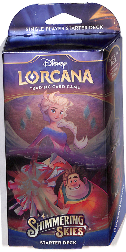 Disney Lorcana : Shimmering Skies - Amethyst & Ruby Starter Deck - Sealed Wax