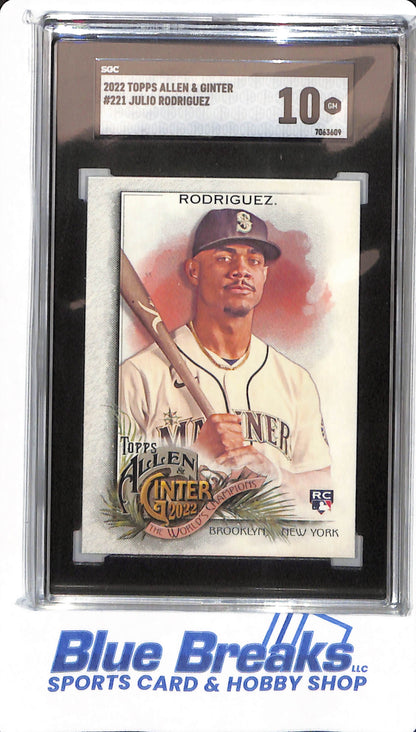 2022 Topps Allen & Ginter - #221 - Julio Rodriguez - SGC 10 - Seattle Mariners - Baseball