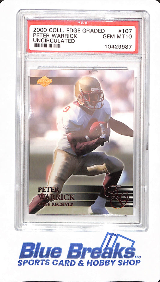 2000 Collectors Edge Graded - Peter Warrick - Football -  Uncirculated - # 107 - FSU - Florida State University - PSA 10