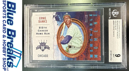2017 Panini Diamond Kings Ernie Banks #MM-4 Memorable Moment Holo Blue 23/25 BGS 9 Chicago Cubs