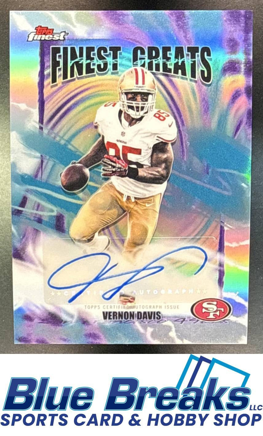 2025 Topps Finest Vernon Davis #FGA-VD Greats Auto Refractor San Francisco 49ers