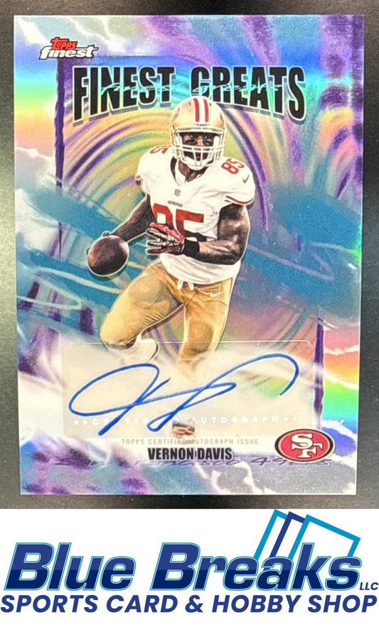 2025 Topps Finest Vernon Davis #FGA-VD Greats Auto Refractor San Francisco 49ers