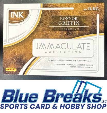 2026 Panini Immaculate Collection Ink Auto Konnor Griffin 18/25 #II-KG RC Pittsburgh Pirates