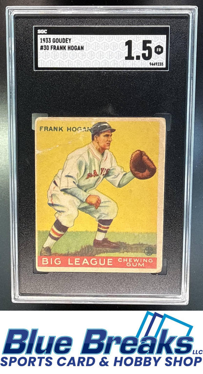 1933 Goudey R319 Frank Shanty Hogan Rookie #30 RC SGC 1.5 Boston Braves / Atlanta Braves