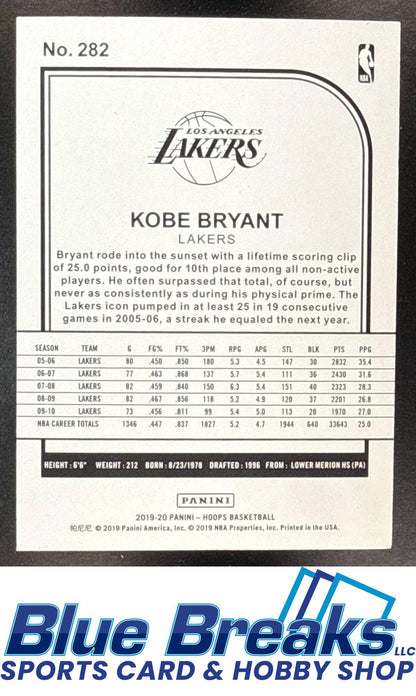 2019-20 Panini Hoops Purple Kobe Bryant [RC] #282 Los Angeles Lakers