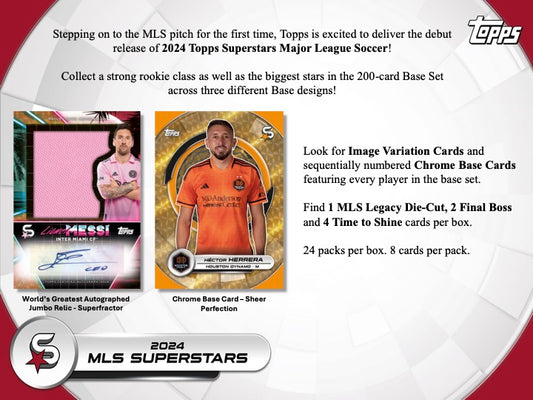 2024 - Topps MLS Superstars Soccer Hobby Box - Sealed Wax