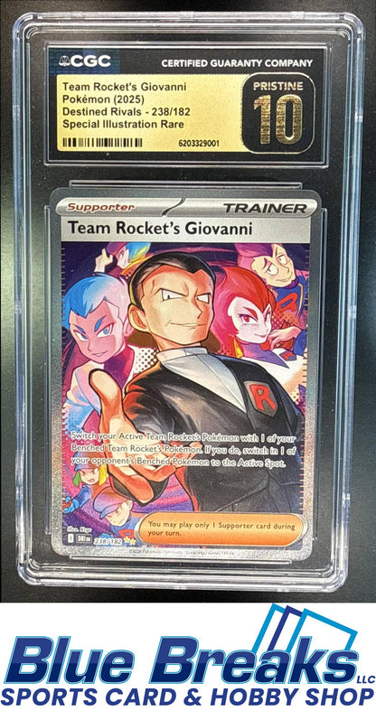 2025 Pokemon Destined Rivals Team Rocket's Giovanni #238/182 CGC 10