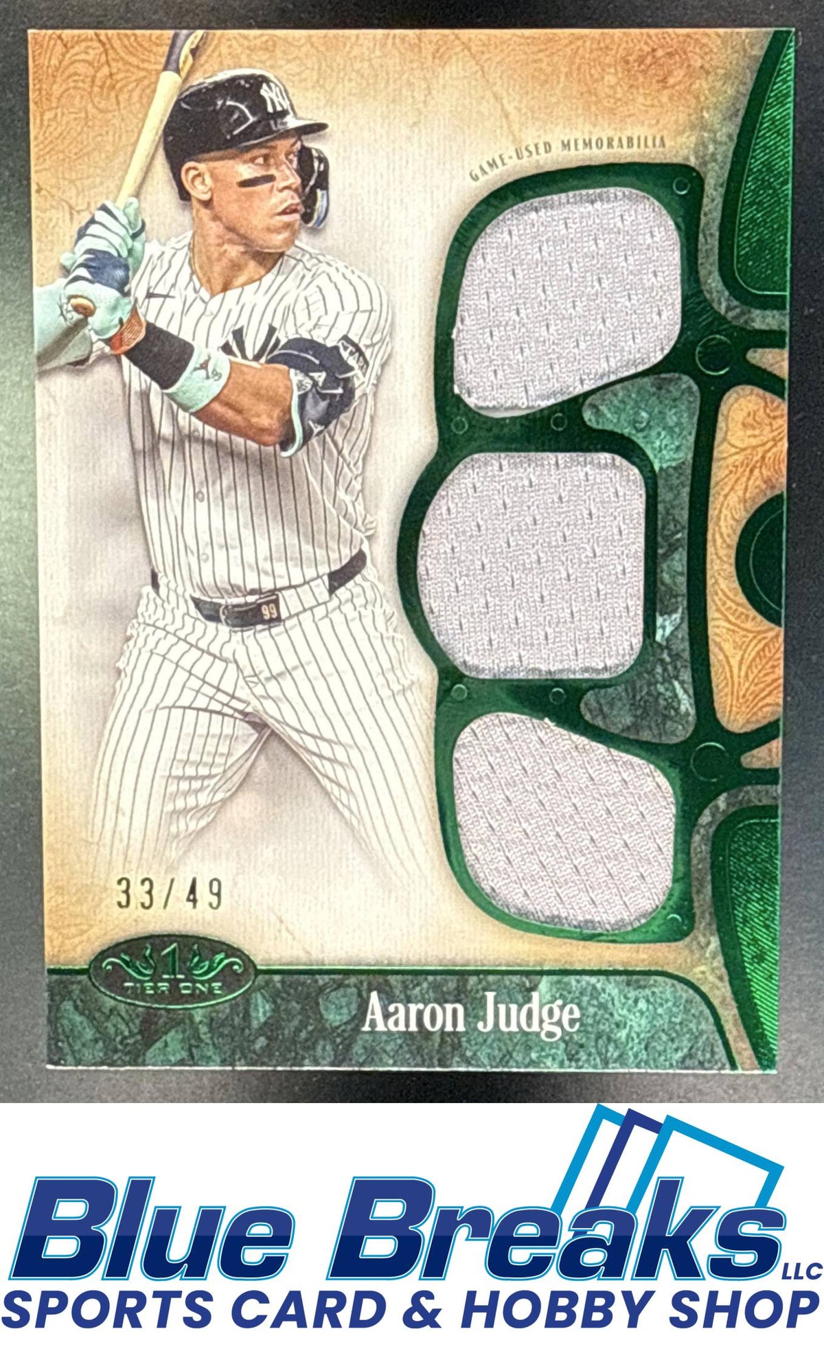 2026 Topps Tier One Aaron Judge #T1R-AJ Relic Triple 33/49 New York Yankees