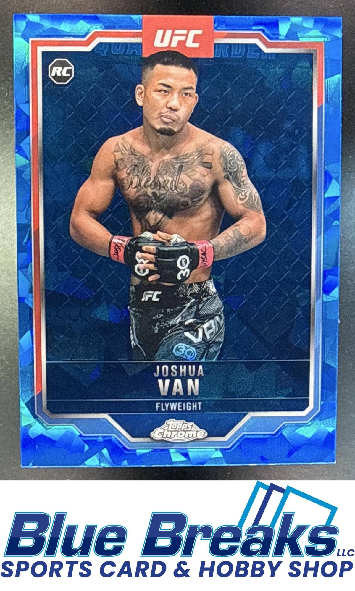 2025 Topps UFC Chrome Sapphire Joshua Van #136b RC