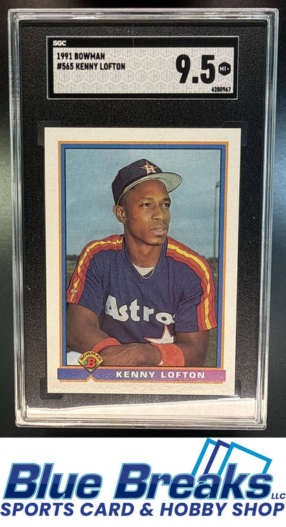 1991 Bowman Kenny Lofton [RC] #565 RC SGC 9.5 Houston Astros