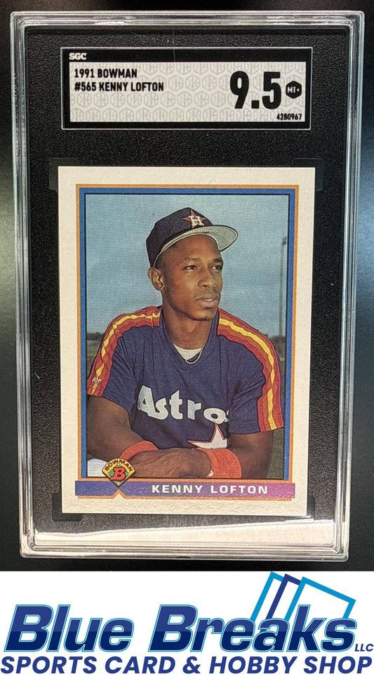 1991 Bowman Kenny Lofton [RC] #565 RC SGC 9.5 Houston Astros