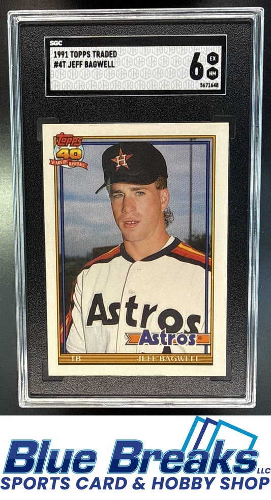 1991 Topps Traded Jeff Bagwell [RC] #4T RC SGC 6 Houston Astros