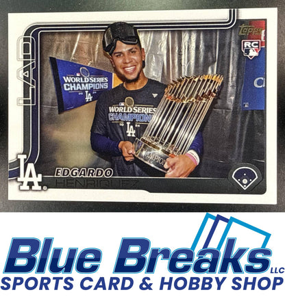 2025 Topps Edgardo Henriquez #513 Golden Mirror Variation SSP RC Los Angeles Dodgers